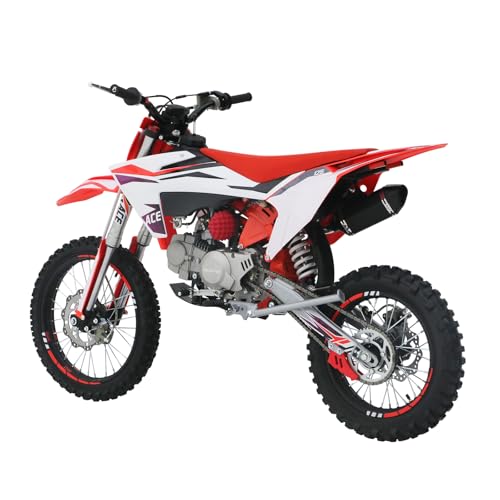 A11 125CC Dirt Bike Powered by ZONSEN Engine, 4-Speed Manual Clutch, Kick Start, Big 17“/14” Tires!