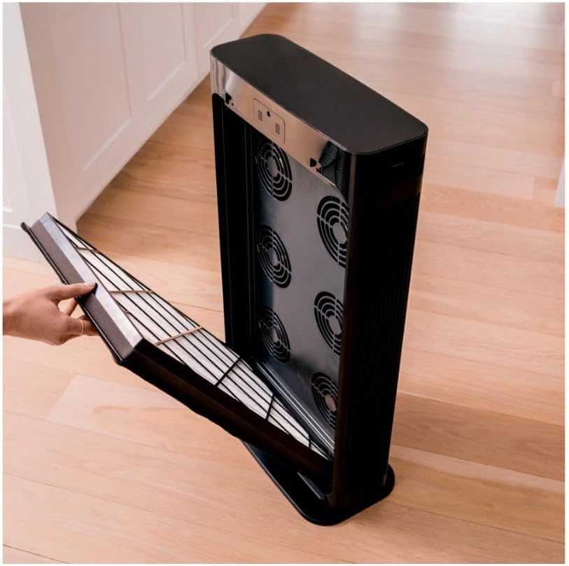 Shark HE601C Ultra- Fast and Ultra- Quiet Air Purifier with 6-Fan Airflow, Remote Control, Anti- Allergen Hepa Multi-Filter and Heightened Odor Protection (Charcoal)