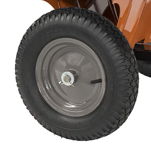Agri-Fab 45-0533 650 lbs Tow Behind Poly Dump Cart, 10 CU. FT.; Lawn & Garden Cart/Trailer for Lawn Mowers, 16" Pneumatics Tires, Easy to Use Foot Pedal Dumping Lever
