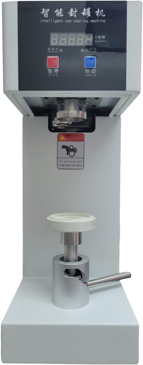 Smart Automatic Can Sealing Machine, Heavy Duty Sealing Machine Height Liftable, Commercial Can Seamer Sealer for Home, Bars, Cafes, Restaurants, Beverage Stores(180W)