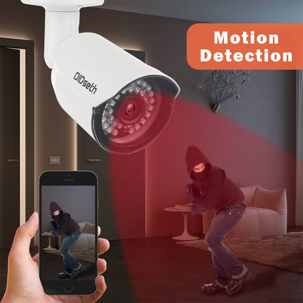 Did 4CH AHD 720p CCTV Camera Security System with 4 Pcs IP Outdoor IR Night Vision Home Security Camera System White (Wireless S