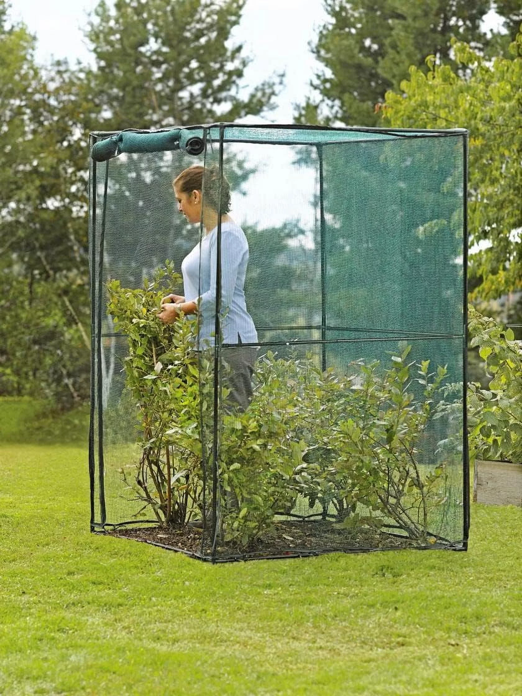 Gardeners   Tall Crop Cage Plant Protection Tent | Sturdy Plants Greenhouse Outdoor Cages For Vegetable Garden, Backyard Flowers & Lawn Crops With Zippered Enclosure Door - 6Ft H 4"X 4" - Curated Treasures Market