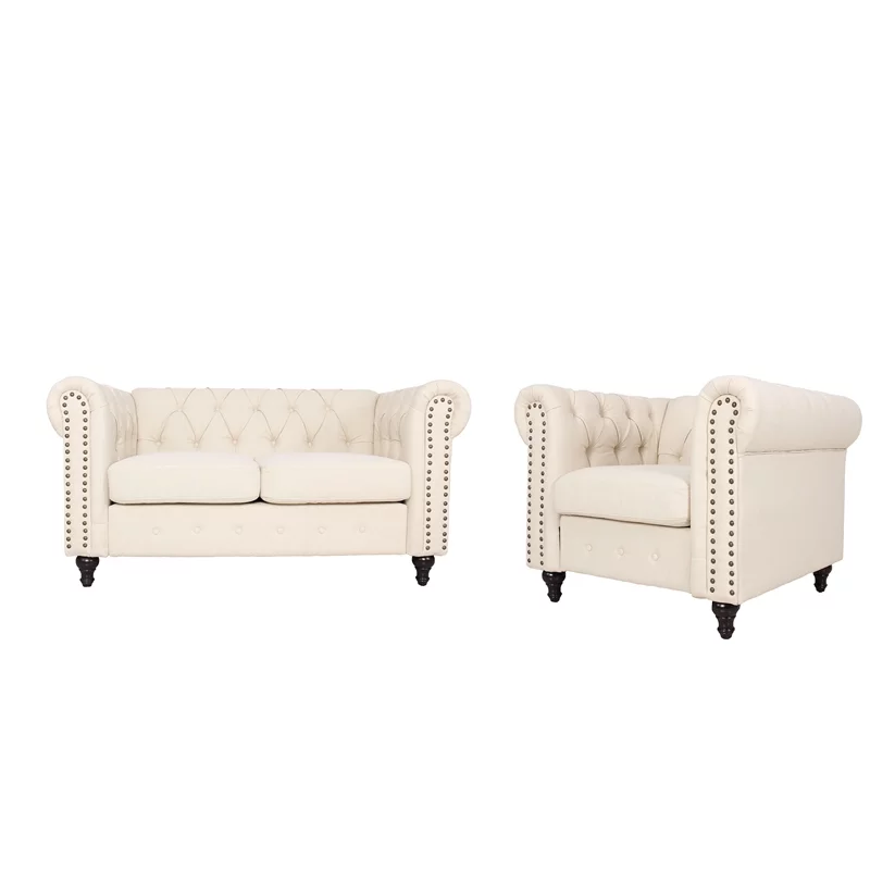 Home Square 3 Piece Set Living Room Set with Sofa Loveseat and Accent Chair