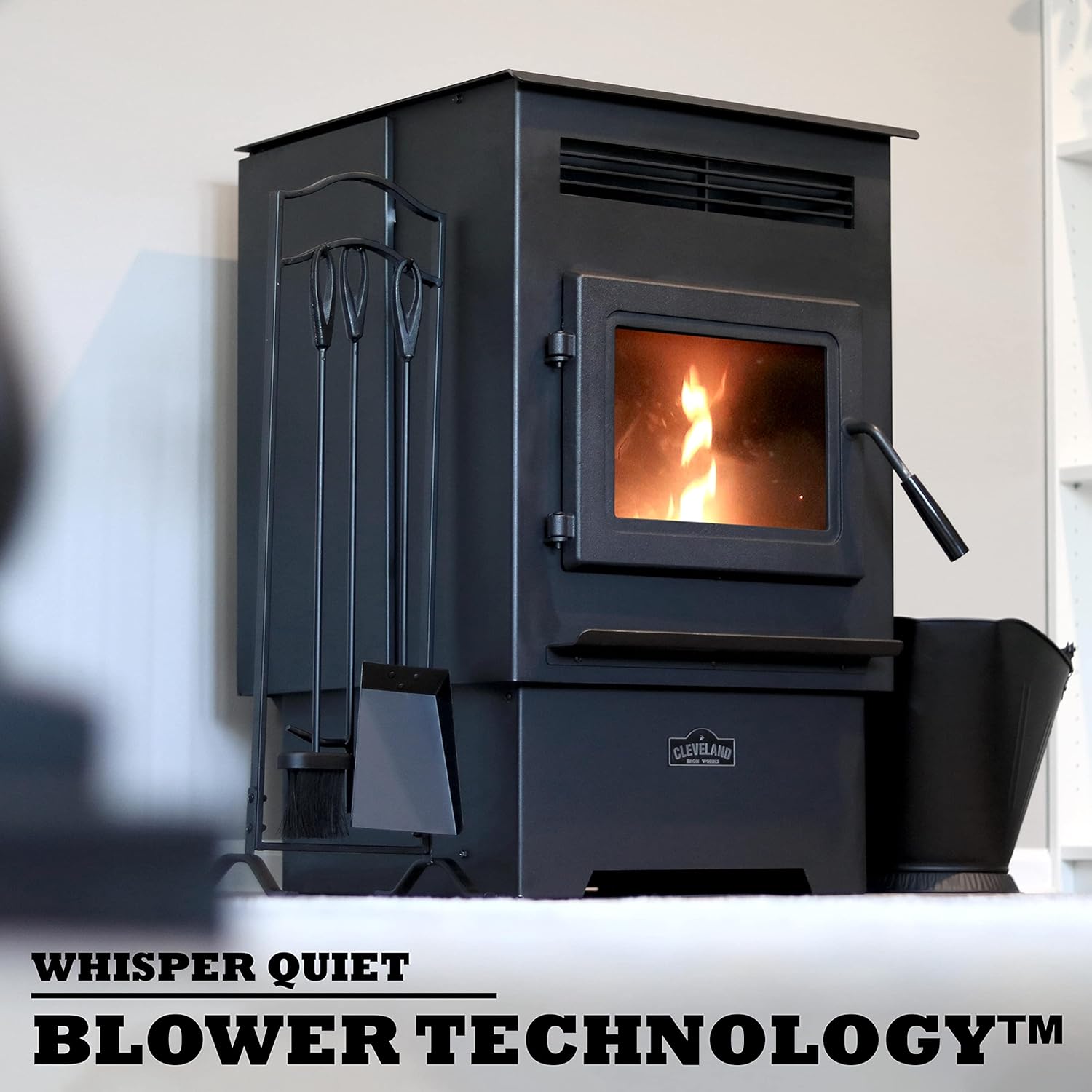 PS60W-CIW Medium Pellet Stove, WiFi Enabled, One Size, Black