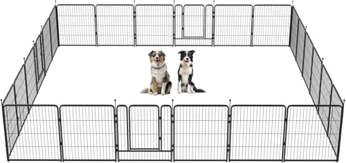 FXW Instant Dog Playpen, Portable Pet Fence for Outdoor, RV Trips, and Camping, 40inch, 16 Panels for Medium and Large Dogs│Patented