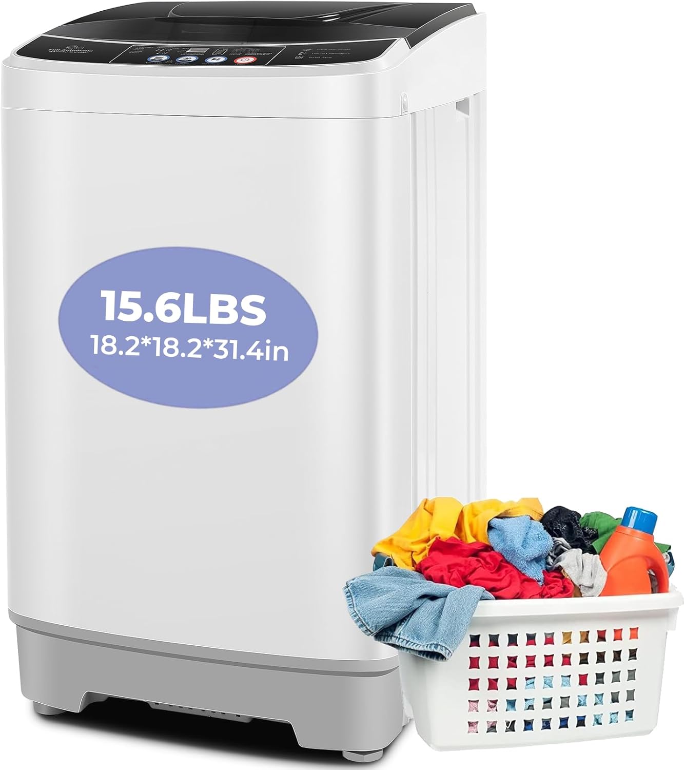 Nictemaw 15.6lb Portable Washer & Euhomy 1.5cu ft 850W Portable Dryer Bundle for Apartments, Homes, RVs