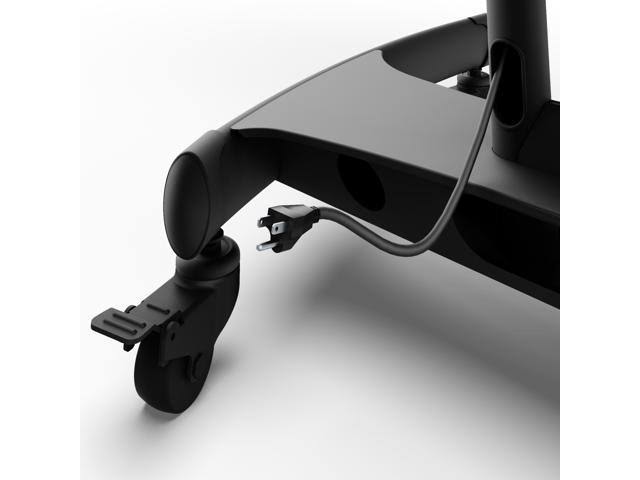 Kanto Mobile TV Mount with Two Adjustable Shelves for 37 inch to 65 inch TVs, Black MTM65PL2