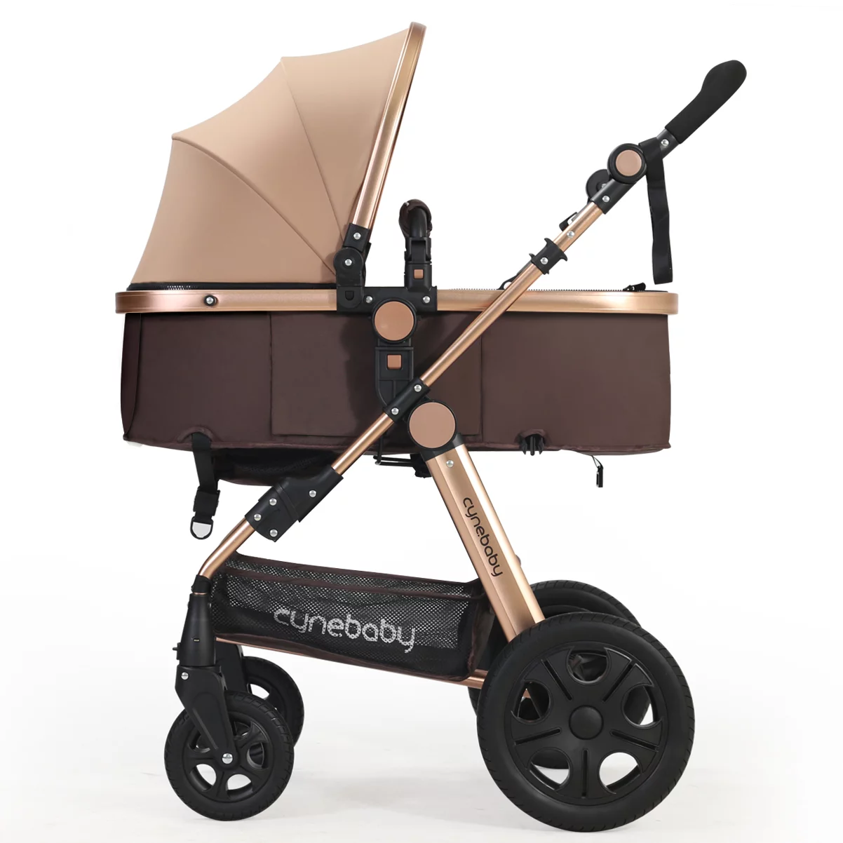 Cynebaby Newborn Infant Toddler Baby Stroller for Newborn Baby, Rose Gold
