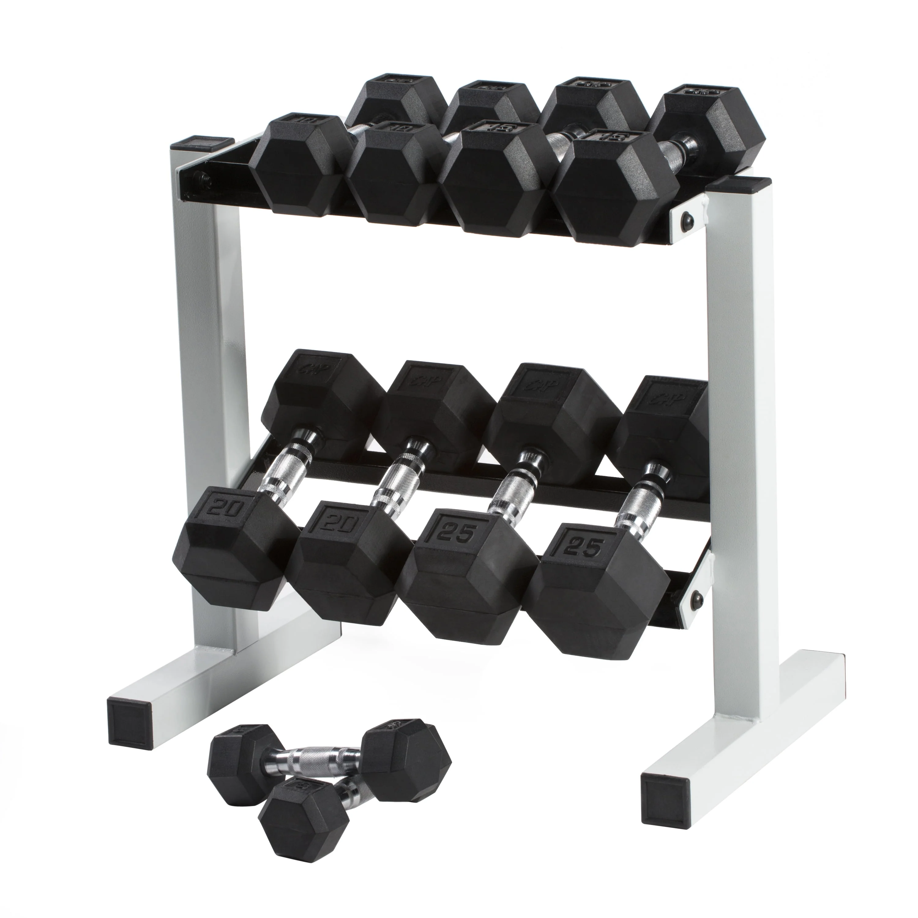 CAP Barbell, 20lb Coated Rubber Hex Dumbbell, Pair