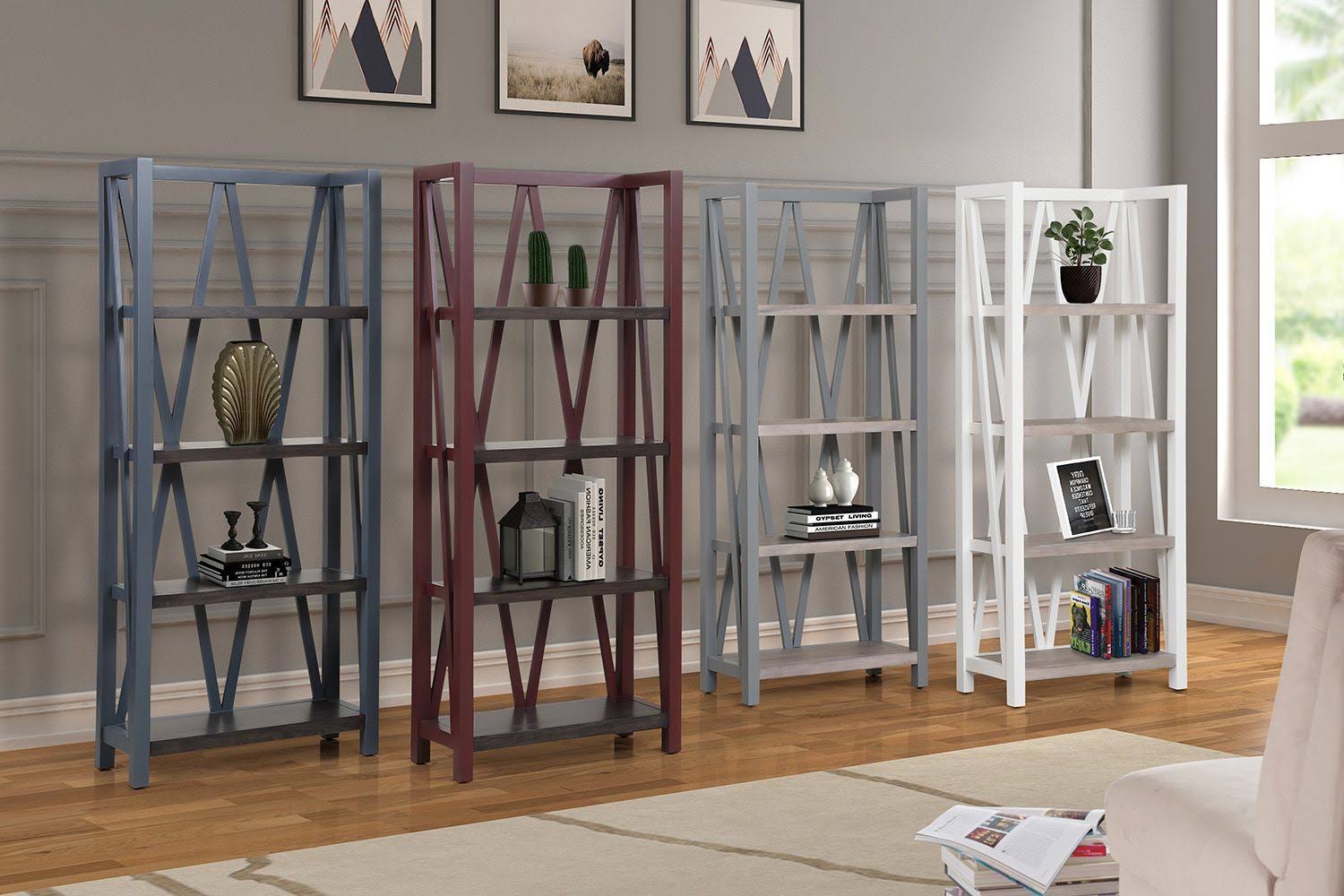 Parker House Americana Modern Etagere Bookcase in Cotton