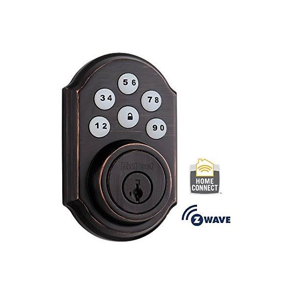 Kwikset 910 Z-Wave SmartCode Lock Electronic Touchpad Deadbolt Bronze