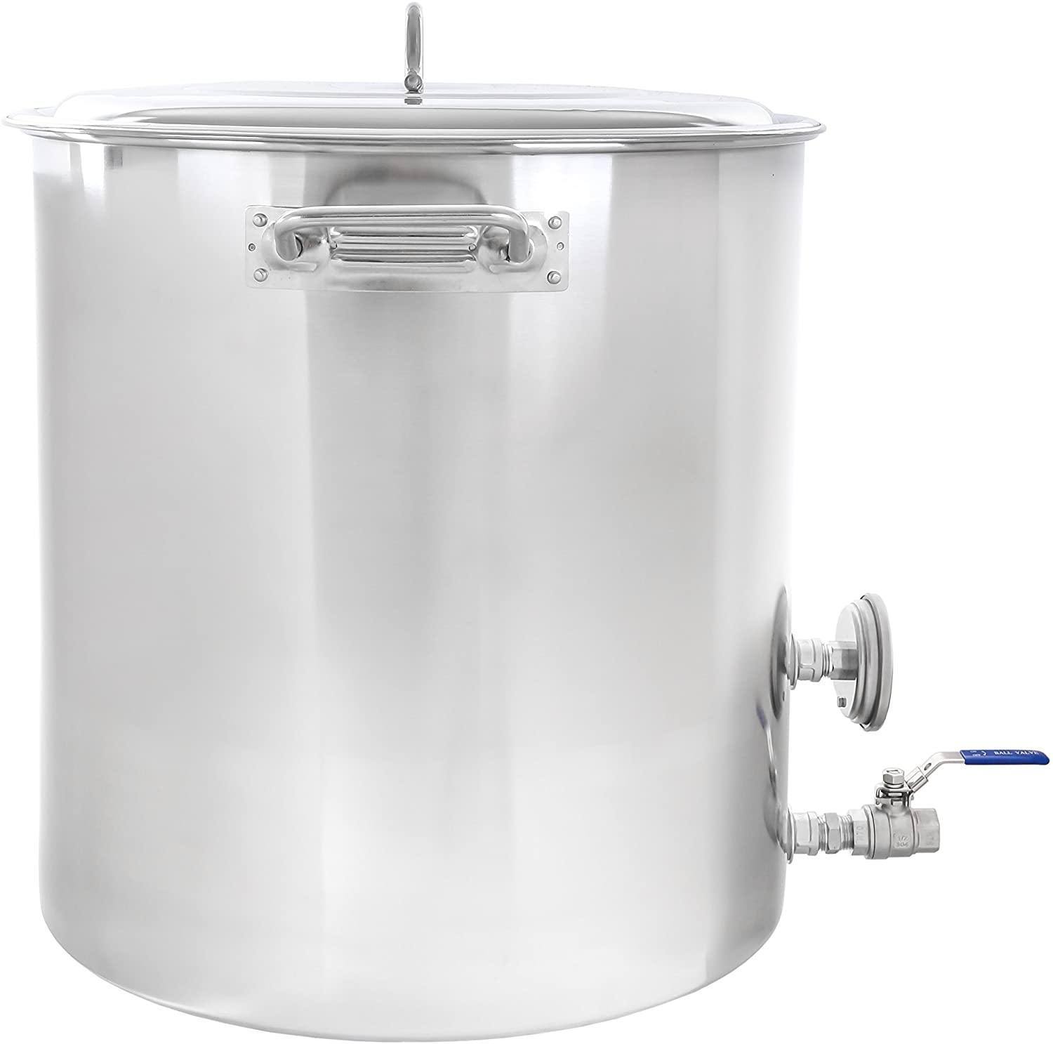 Concord Stainless Steel Home Brew Kettle Stock Pot (Weldless Fittings