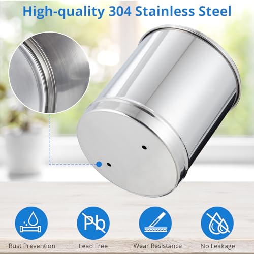 Gravity-fed Water Filter System, 2.25G Stainless Steel Countertop Water Filter System with 2 Black Carbon Filters, Metal Water Level Spigot and Stand, for Home, Camping