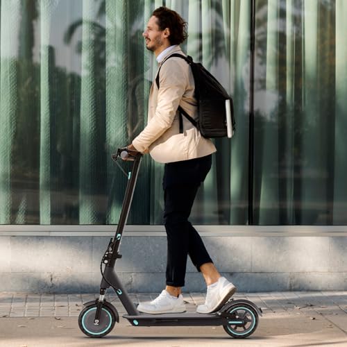 Electric Scooter for Adults Long Range Miles, 500/600W Motor & 10" Vacuum Tires, Foldable Design with Dual Disc Brakes, Smart App Control