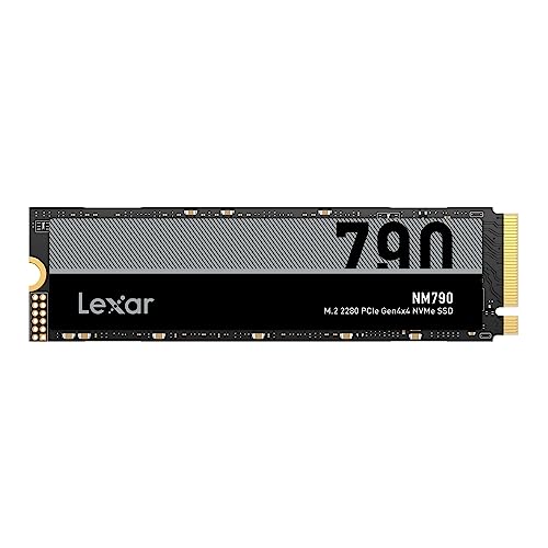 Lexar 2TB NM790 SSD with Heatsink PCIe Gen4 NVMe M.2 2280 Internal Solid State Drive, Up to 7400/6500 MB/s Read/Write, Compatible with PS5, for Gamers and Creators, Black (LNM790X002T-RN9NU)