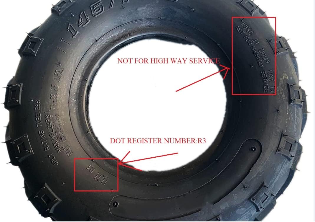 SUNROAD 2pcs 18x8.50-8 Garden Lawn Mower Turf Tires 4PR Tubeless Tire 18x8.50x8