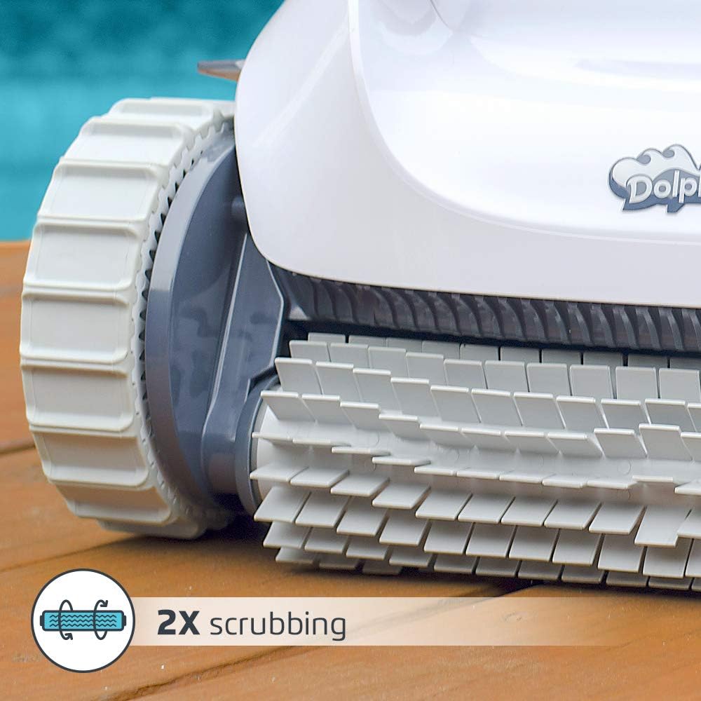 Dolphin E10 Robotic Pool [Vacuum] Cleaner - Ideal for Above Ground Swimming Pools up to 30 Feet - Powerful Suction to Pick up Small Debris - Easy to Clean Top Load Filter Basket