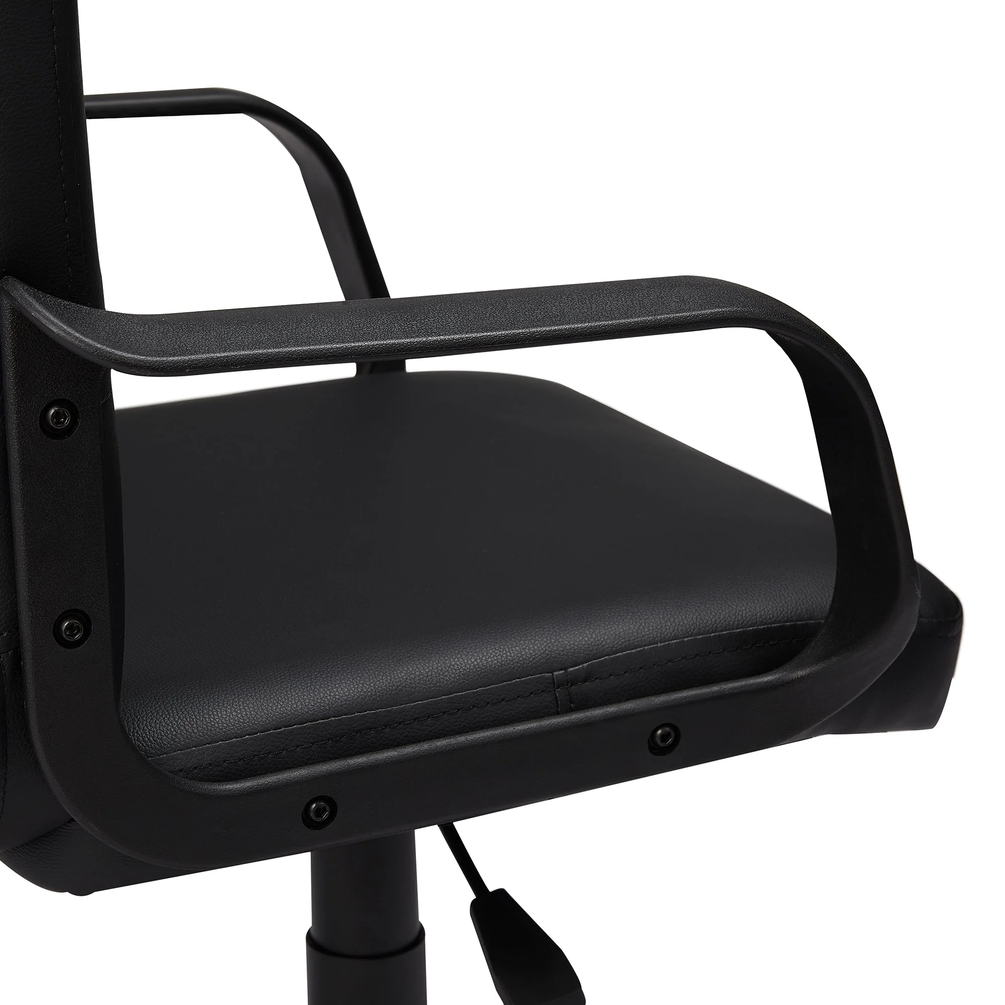 VECELO Corner Computer Desk & Chair Set, Ergonomic High Back Adjustable Height Office Chair and Study Writing Table with Keyboard Tray and Storage Shelf, Black