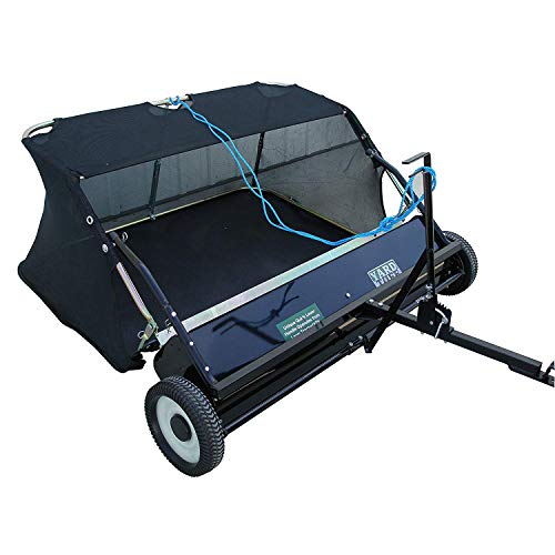 Yard Tuff Wide Quick Assembly Tow Style Lawn Sweeper with Hitch for ATVs or Tractors for Debris, Leaves, Grass, Twigs, Pebbles & More