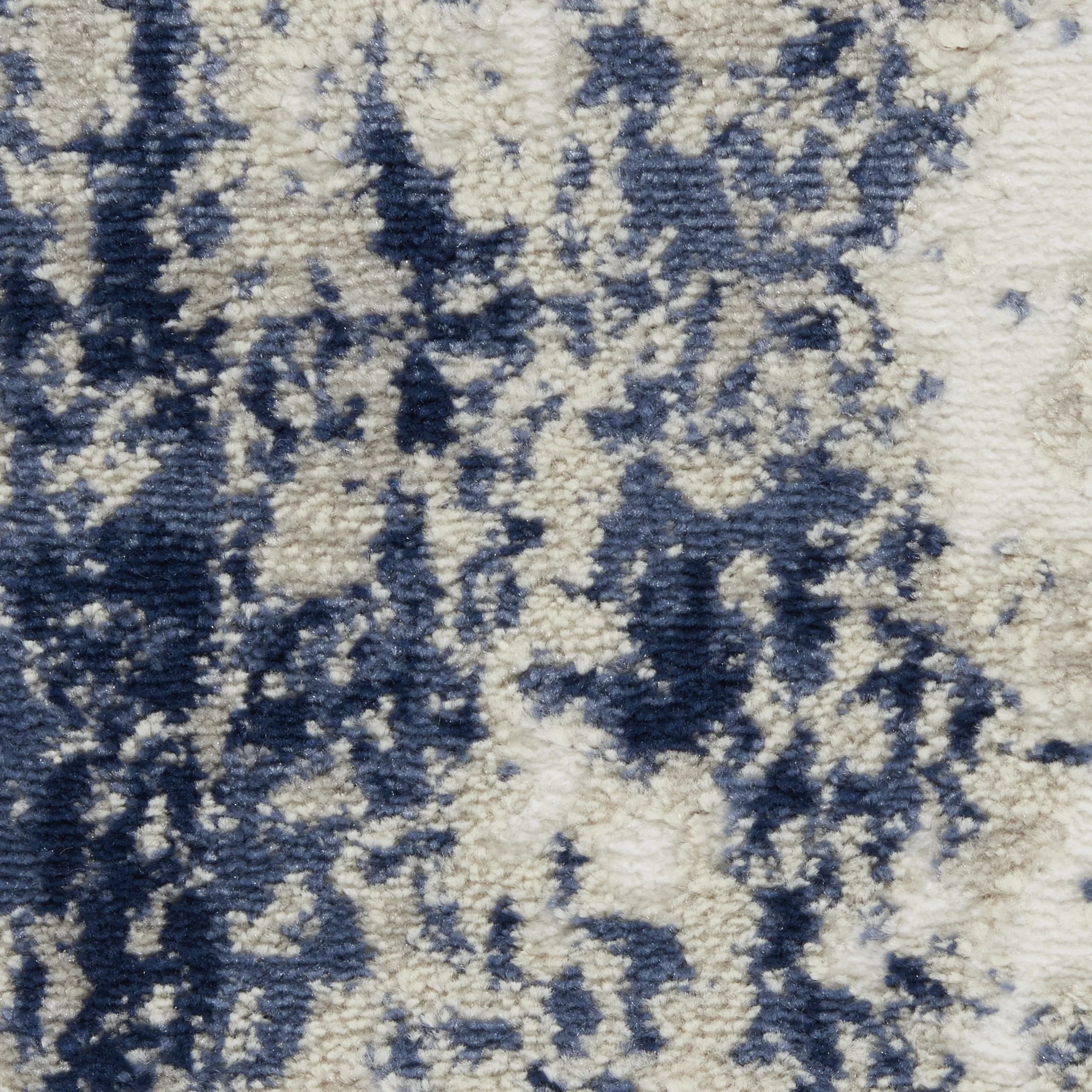 Nourison Cyrus Modern Abstract Ivory/Navy 5'3" x 7'3" Area Rug, (5' x 7')