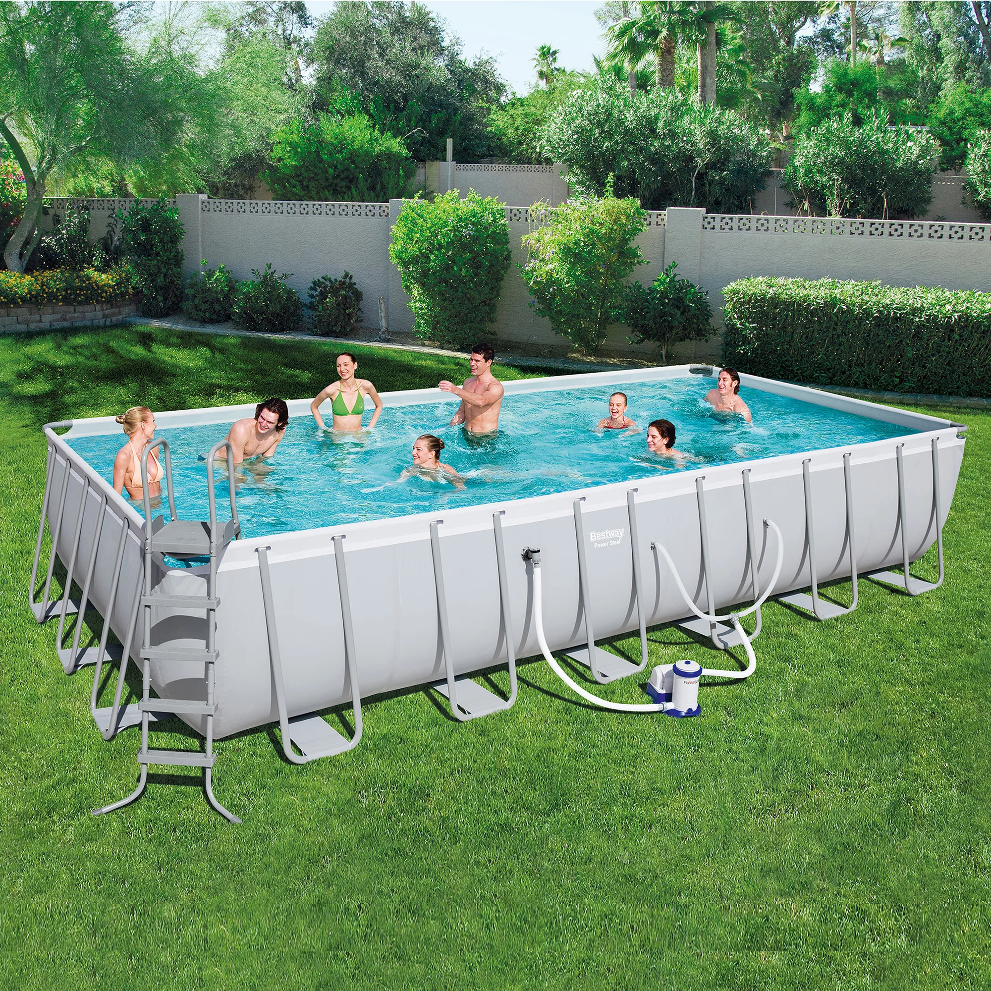 Bestway 56542E 24' x 12' x 52" Frame Above Ground Swimming Pool Set