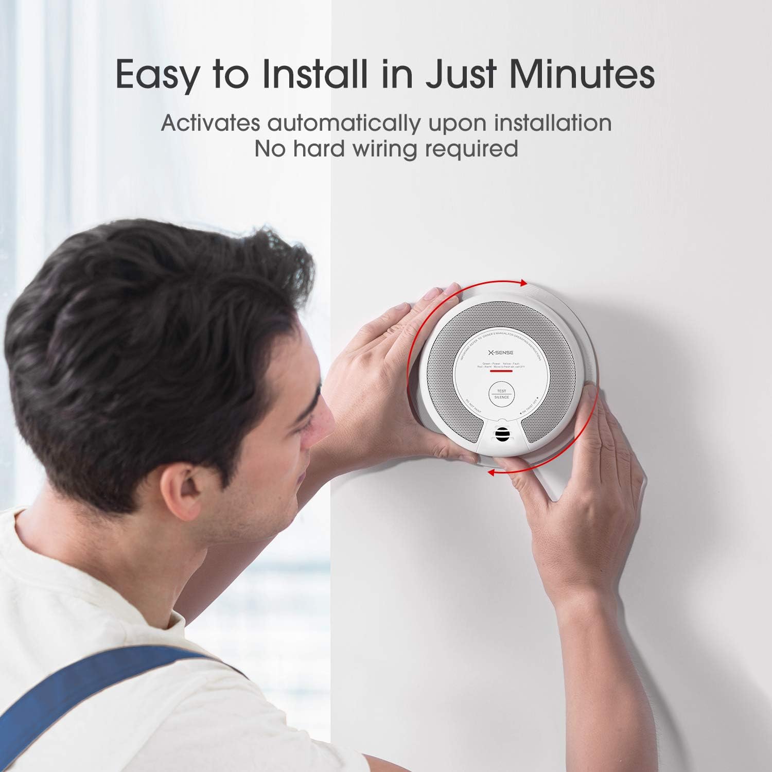 X-Sense Wireless Interconnected Combination Smoke and Carbon Monoxide Detector, 10-Year Battery Powered Fire and CO Alarm, SC06-W, Pack of 3