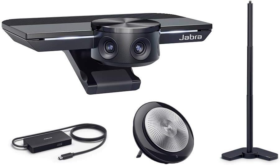 Jabra PanaCast (8100-119) with Jabra Speak 710 MS Wireless Bluetooth Speaker (7710-309) and Jabra PanaCast Table Stand (14207-56) Bundle