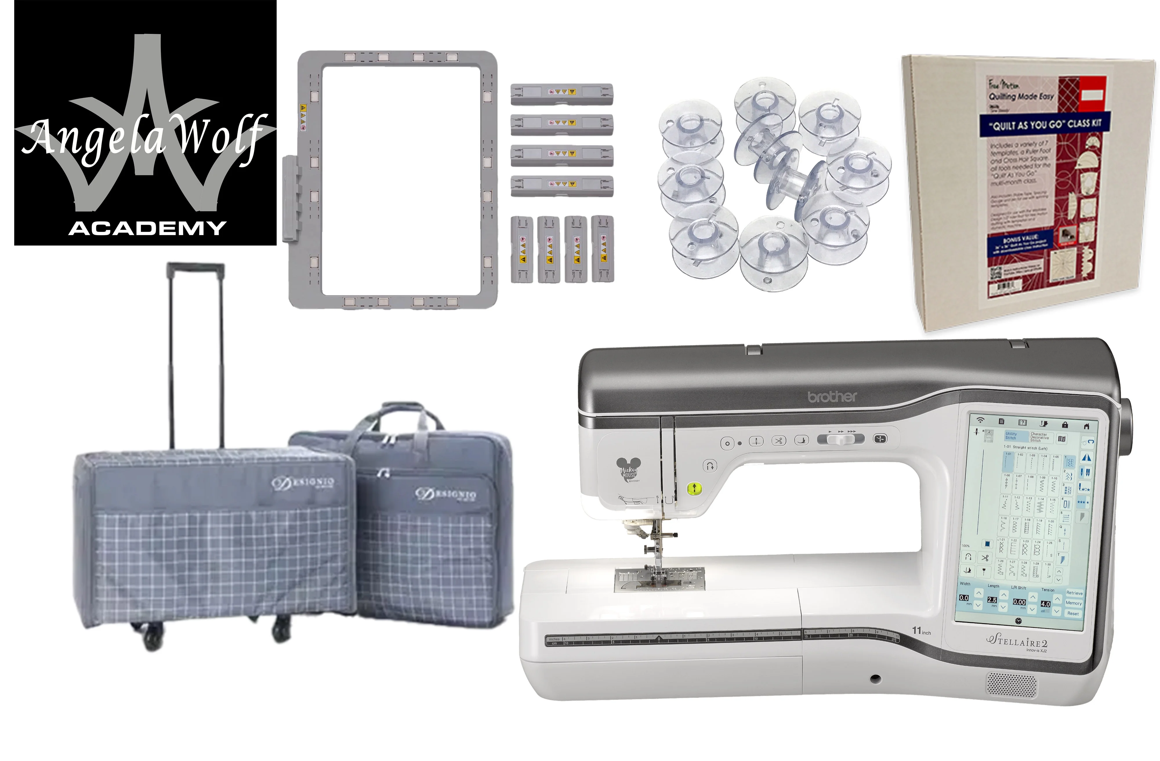 Brother Stellaire Innov-is XJ2 Sewing and Embroidery Machine + Bonus Quilting Package - Curated Treasures Market