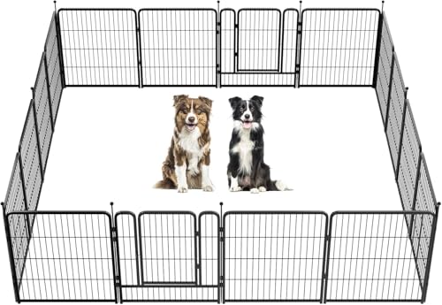 FXW Instant Dog Playpen, Portable Pet Fence for Outdoor, RV Trips, and Camping, 40inch, 16 Panels for Medium and Large Dogs│Patented