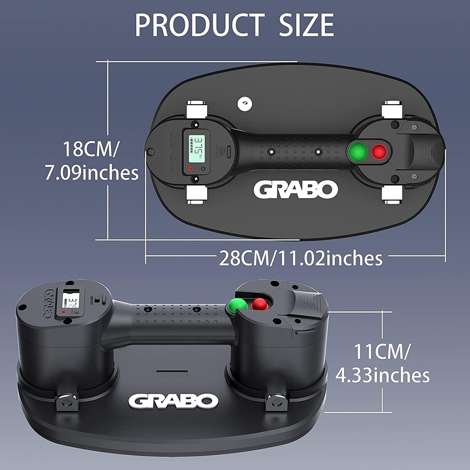 GRABO PRO-LIFTER 20. Max lifting load 375lbs (170kg). Lifts: Stone, Tiles, Pavers and more! Heavy lifting made easy