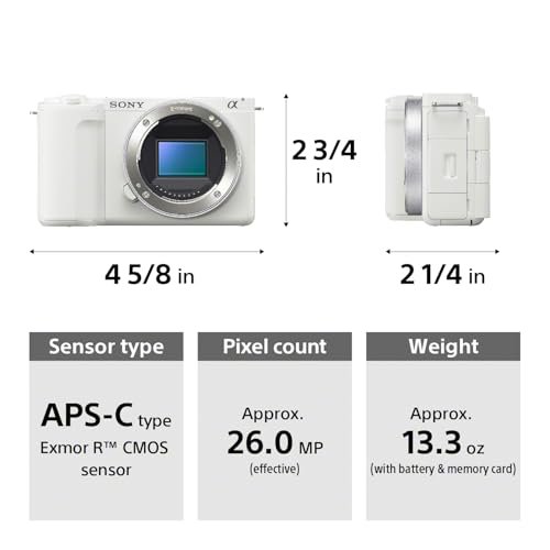 Sony Alpha ZVE10 II - APS-C Interchangeable Lens Mirrorless Content Creators’ Camera - Black - Body Only