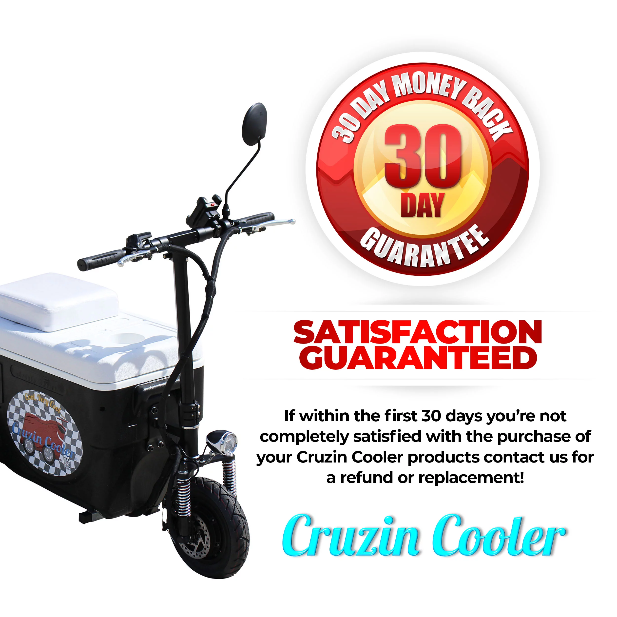 Cruzin Cooler CZ-HB SPORT-X Motorized Ice Chest Scooter, 13 MPH Top Speed