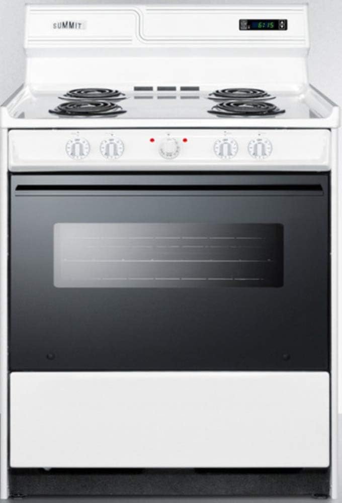 Summit WEM230DK Kitchen Electric Cooking Range, White