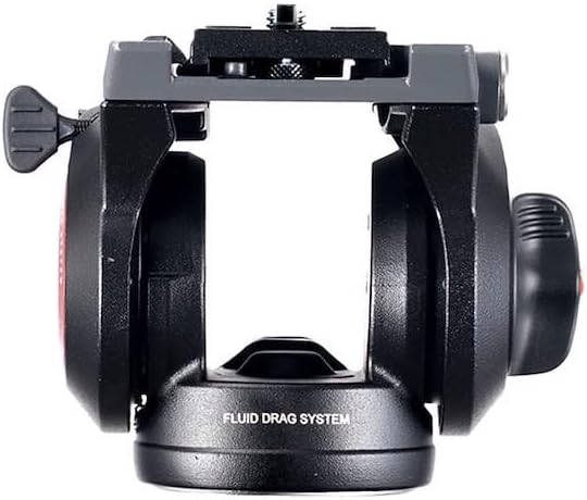 Manfrotto MVH500AH, Lightweight Fluid Video Head with Flat Base, Sliding Plate for Rapid Camera Connection, Supports Multiple Tripods