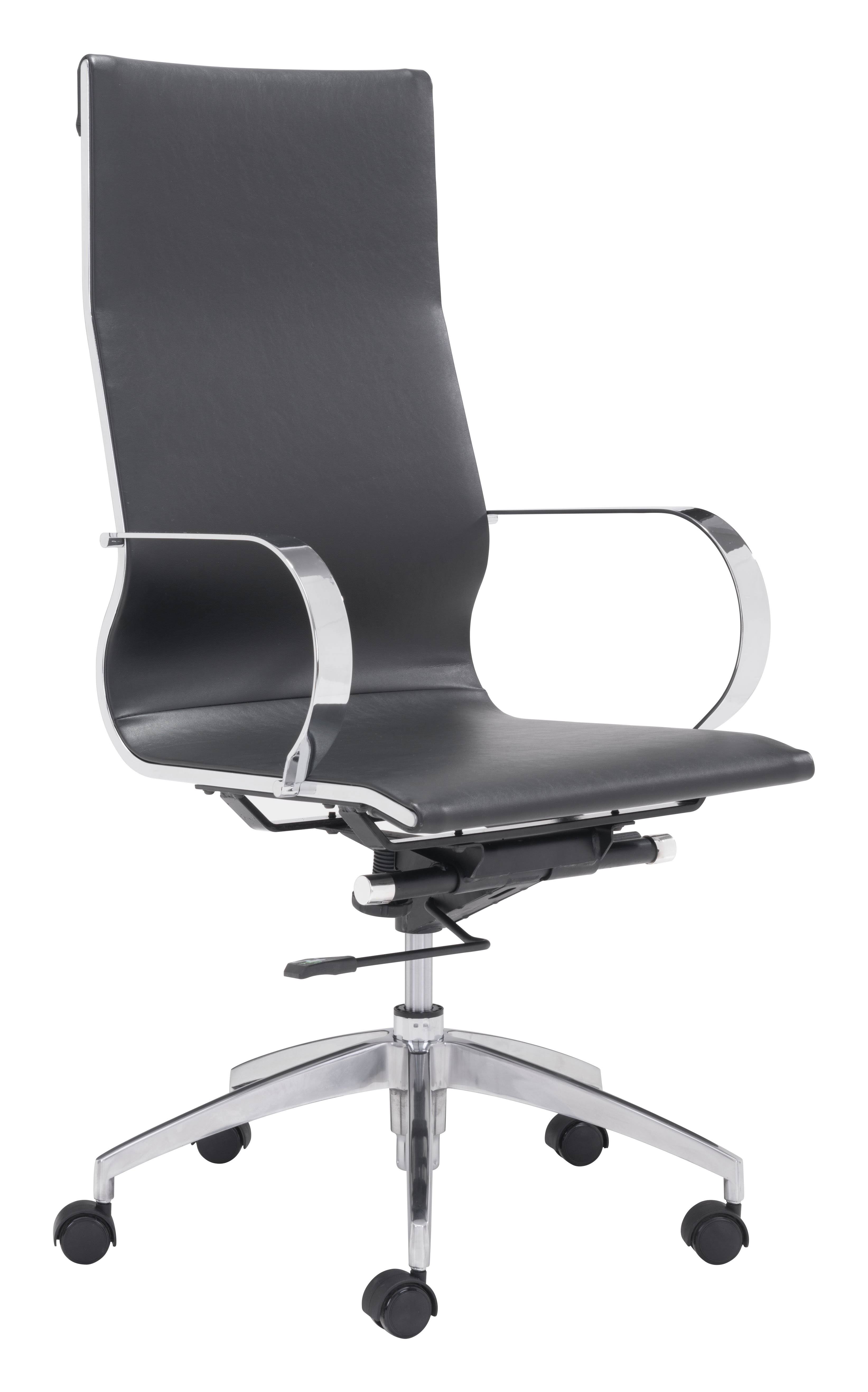 Zuo Modern Glider Hi Back Office Chair Black