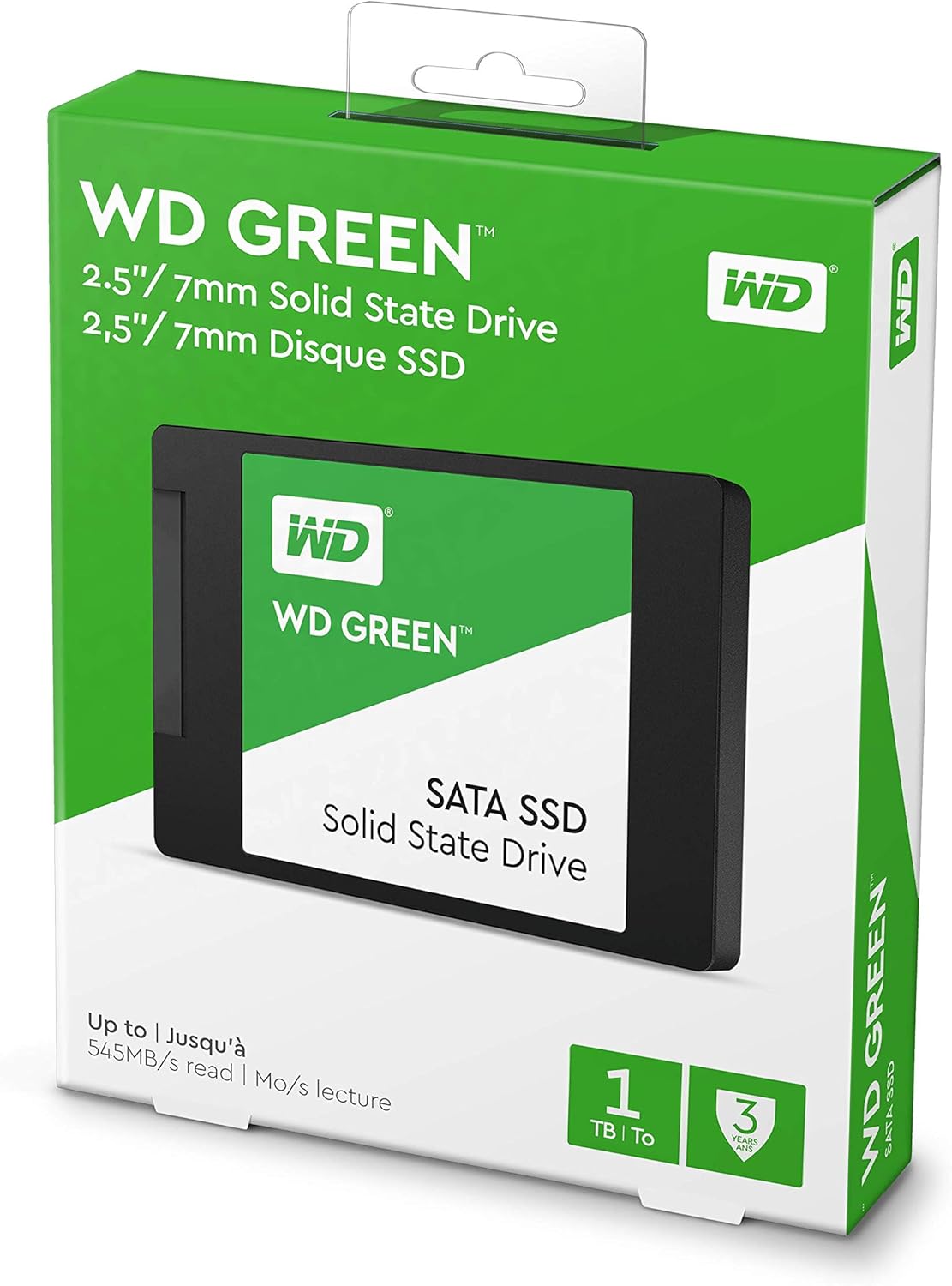 Western Digital 1TB WD Green Internal PC SSD Solid State Drive - SATA III 6 Gb/s, 2.5"/7mm, Up to 550 MB/s - WDS100T2G0A