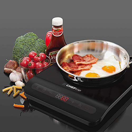Cheftop Induction Cooktop Portable Induction Burners 120V Digital Ceramic Top with Kids Safety Lock,1800 Watt, Touch Sensor Control Multiple Cooking Zones & Levels