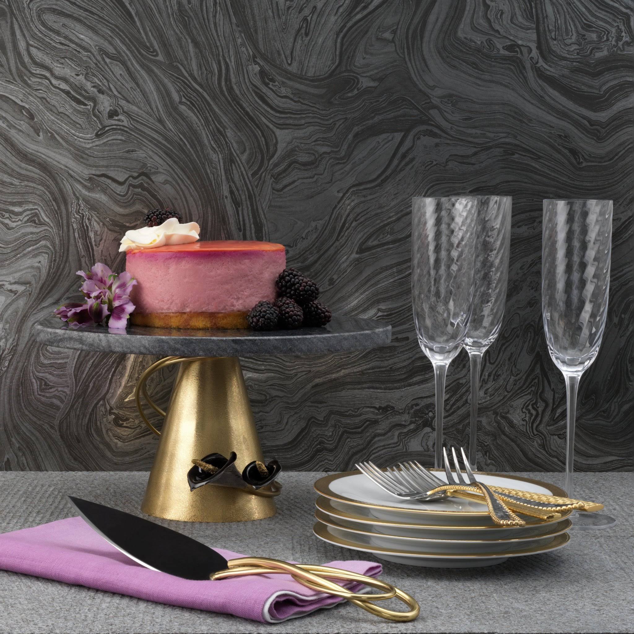 Michael Aram Calla Lily Cake Stand - Midnight