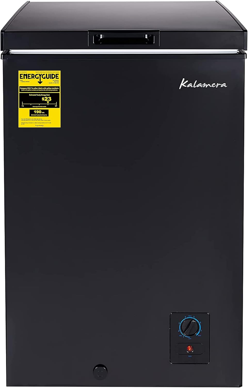 Kalamera. 3.5 Cu.ft Chest Freezer-Freestanding For Home/Apart With Lowest -4℉ Black, KCF-100-SS