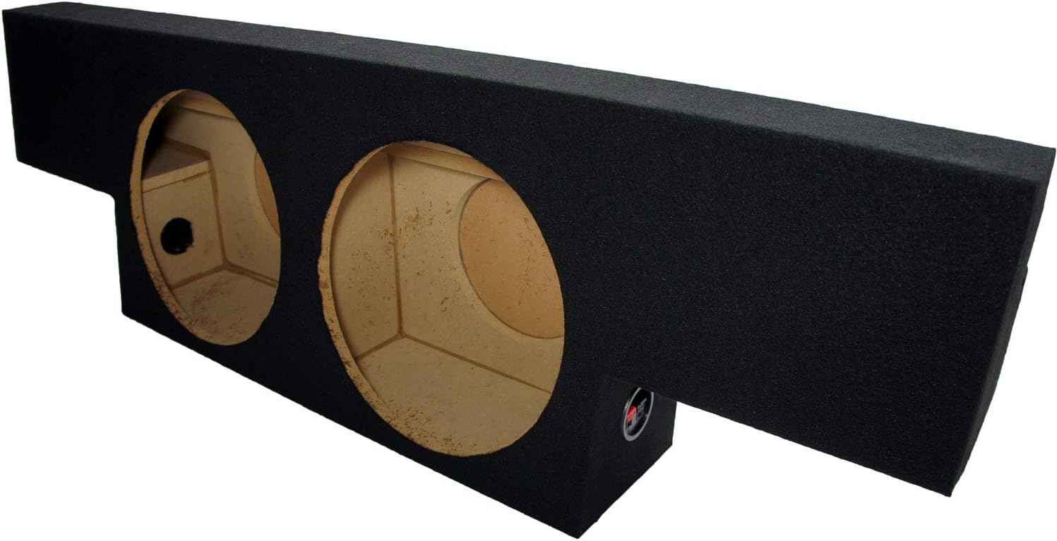 Compatible with Chevy Silverado or GMC Sierra 1500 Non-HD Crew Cab Truck 2001-2006 Dual 12 Subwoofer Sub Box Speaker Enclosure