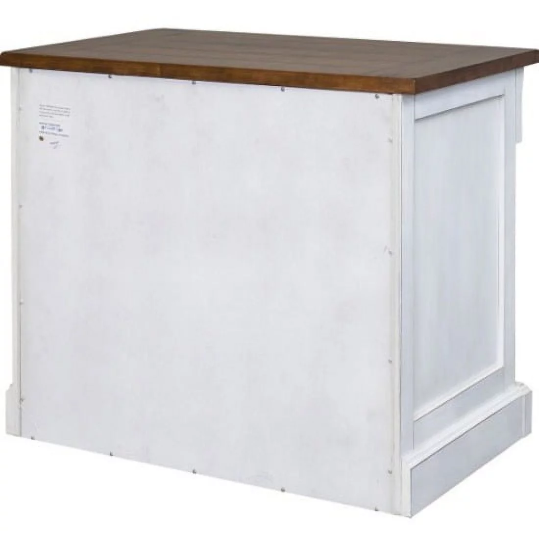 Martin Furniture Durham 3 Rustic Wood Locking Legal/Letter File Drawer White