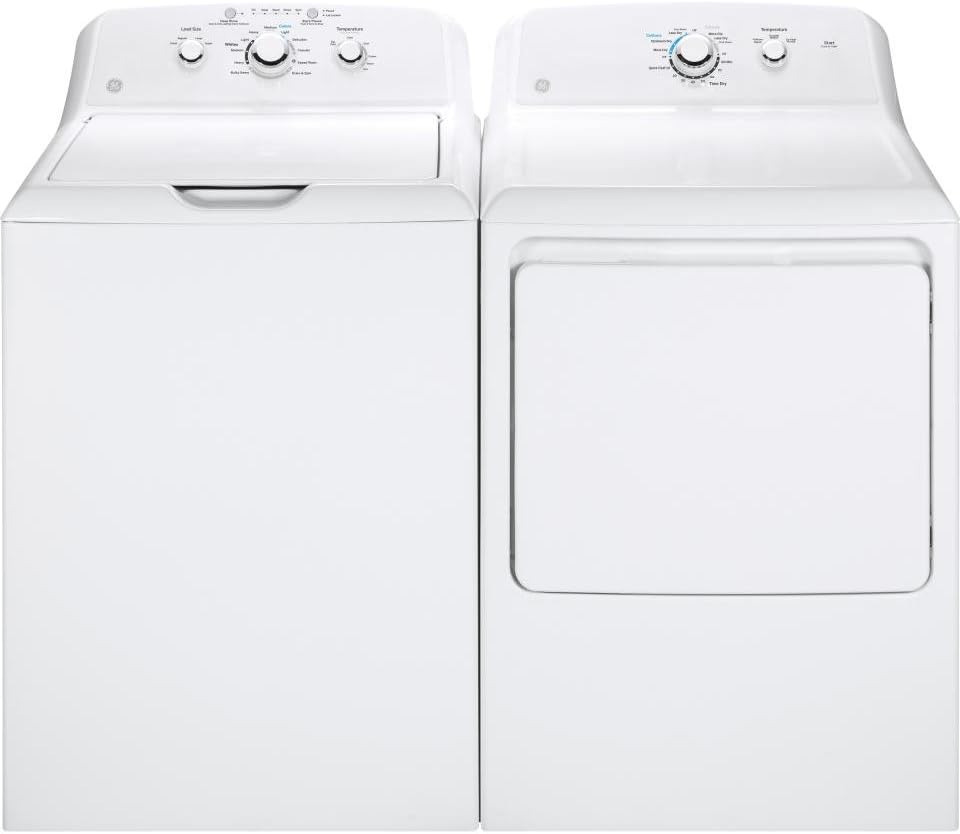 GE GTW330ASKWW Top Loading Washer with Stainless Steel Basket, 3.8 Cu. Ft. Capacity, 11 Cycles, White