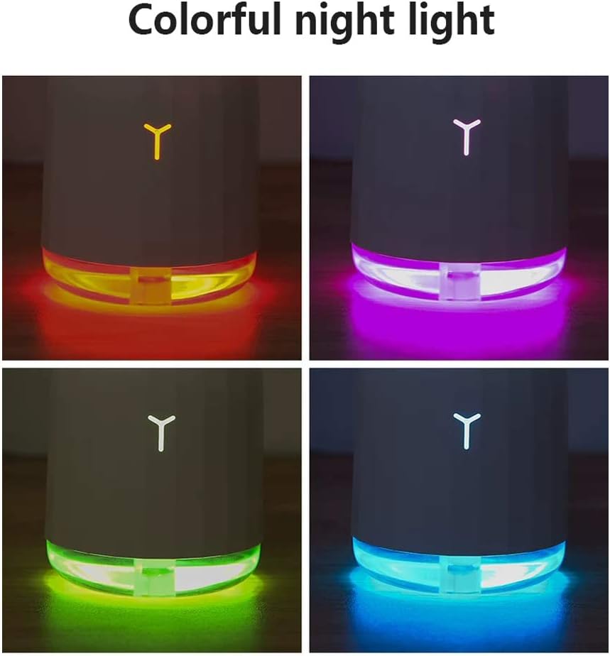 Mini Portable Desk Humidifier - Cute Rabbit USB Cool Mist Air Humidifier with Night Light for Bedroom Office Desktop Car Travel