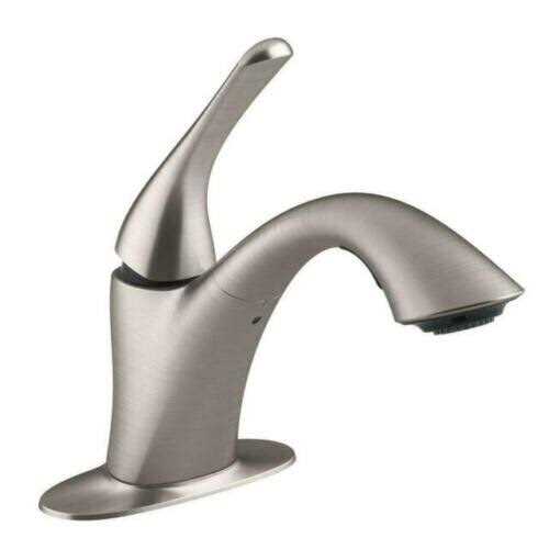 Allen + Roth Bryton Matte Black 1-Handle Deck-Mount Pull-Down Handle Kitchen Faucet 21-K131HMB-AR - Shop Hardware Tools Online Store