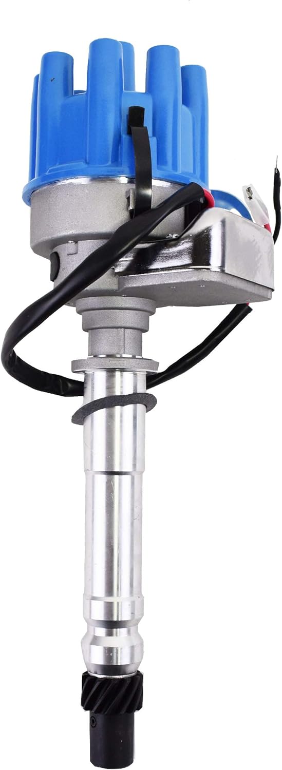 A-Team Performance - R2R Ready 2 Run Complete Distributor - Compatible with Chevrolet GM Small Block Big Block Chevy SBC BBC 283 305 307 327 350 400 396 427 454 Two-Wire Installation Red Female Cap