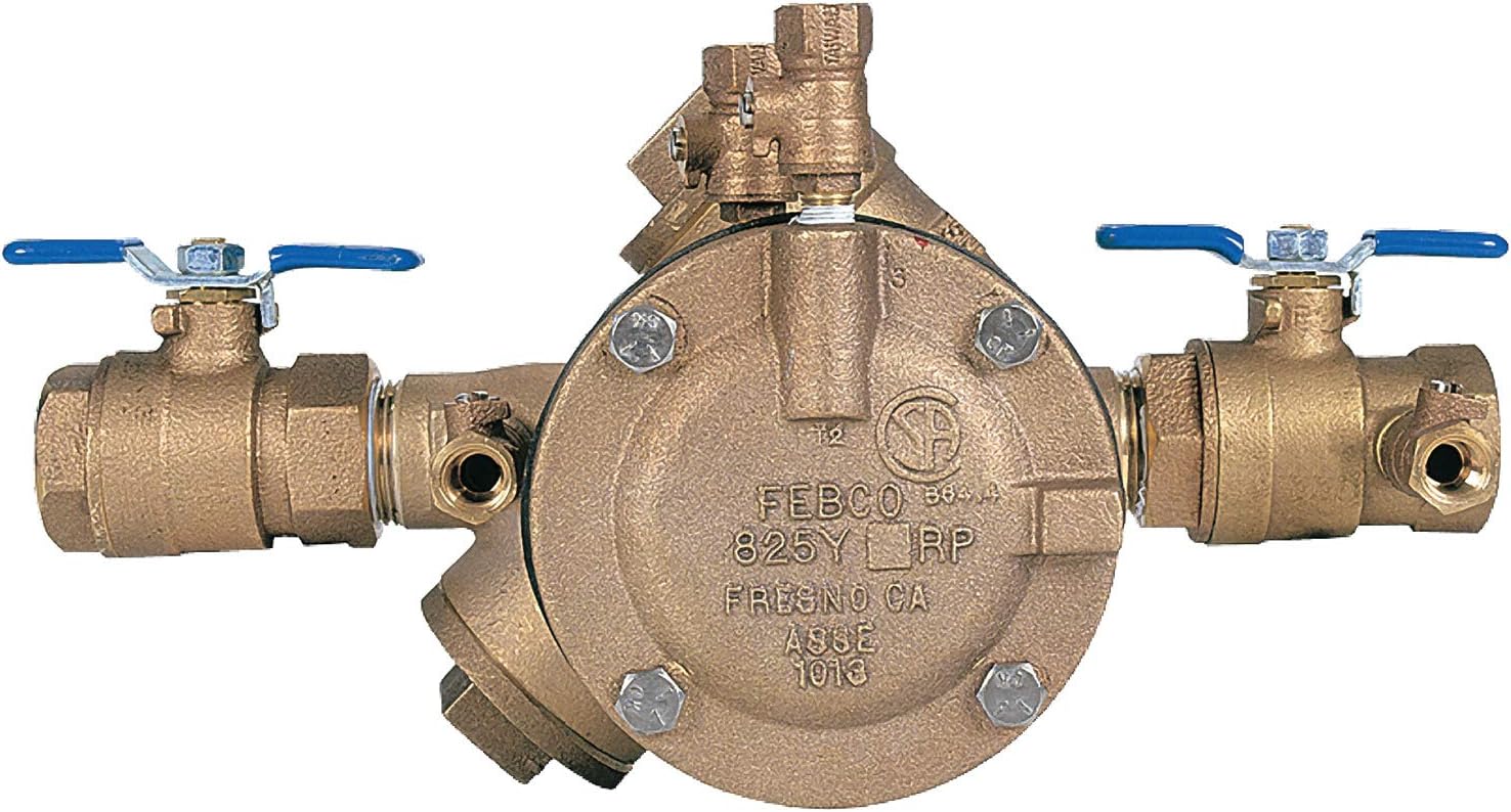 Febco 825FBV Quarter Turn 1 1/4" 825Y Reduced Pressure Zone Assembly, 1-1/4"