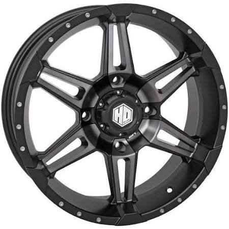 4/156 STI HD7 Alloy Wheel 14x7 4.0 + 3.0 Matte Black/Radiant Red 14hd703-red, Size: 18