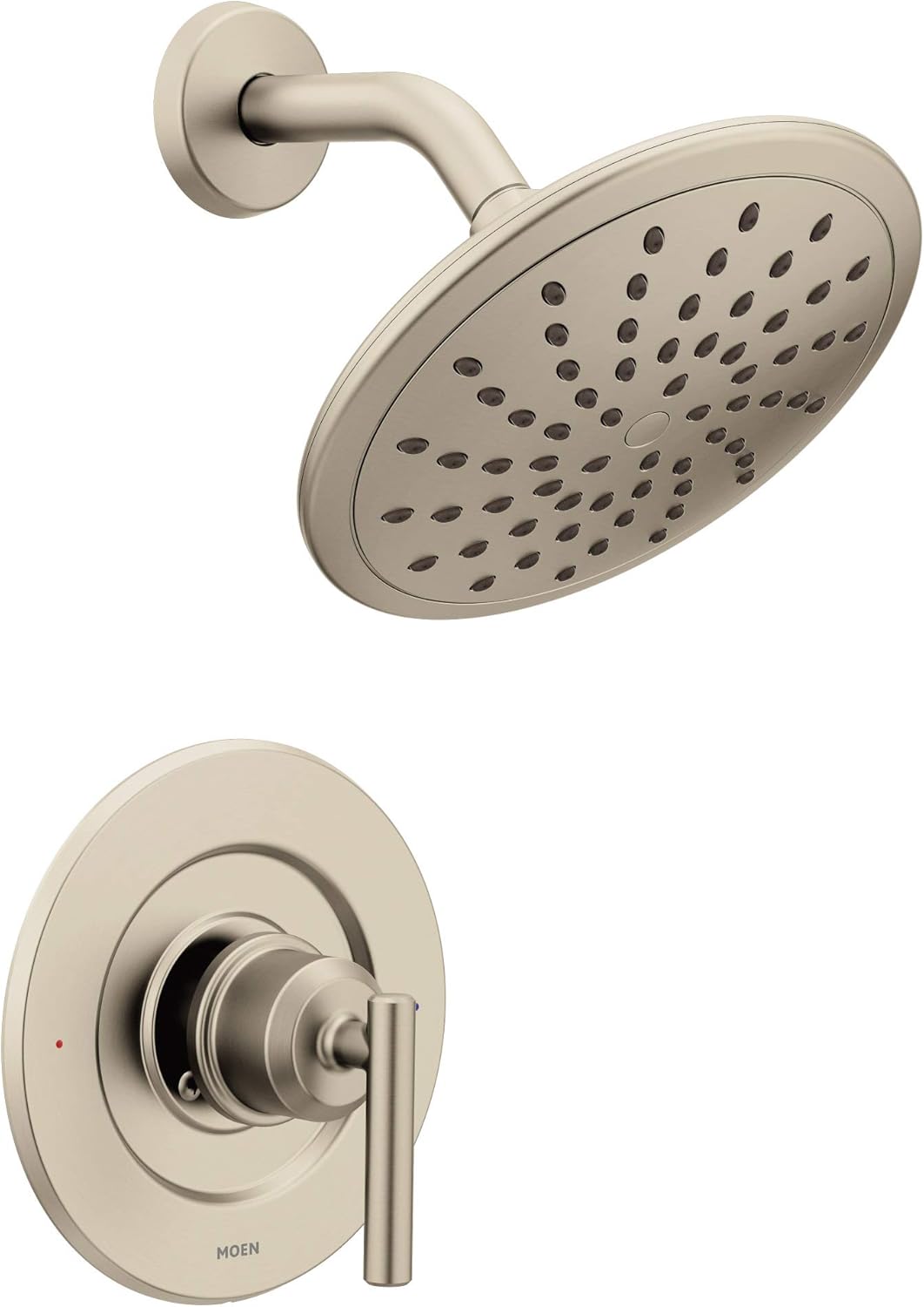 Moen T3002EP Gibson Posi-Temp Pressure Balancing Modern Shower Only Trim with 8-Inch Rainshower, Valve Required, Chrome Pack of 2