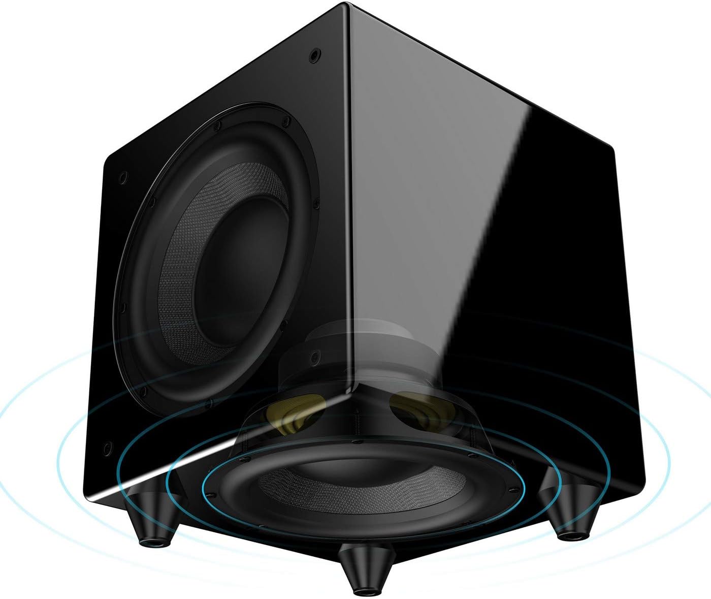 OSD Audio 400W Ported Cylinder Cabinetry Home Theater Subwoofer, Nero Tubebass-10