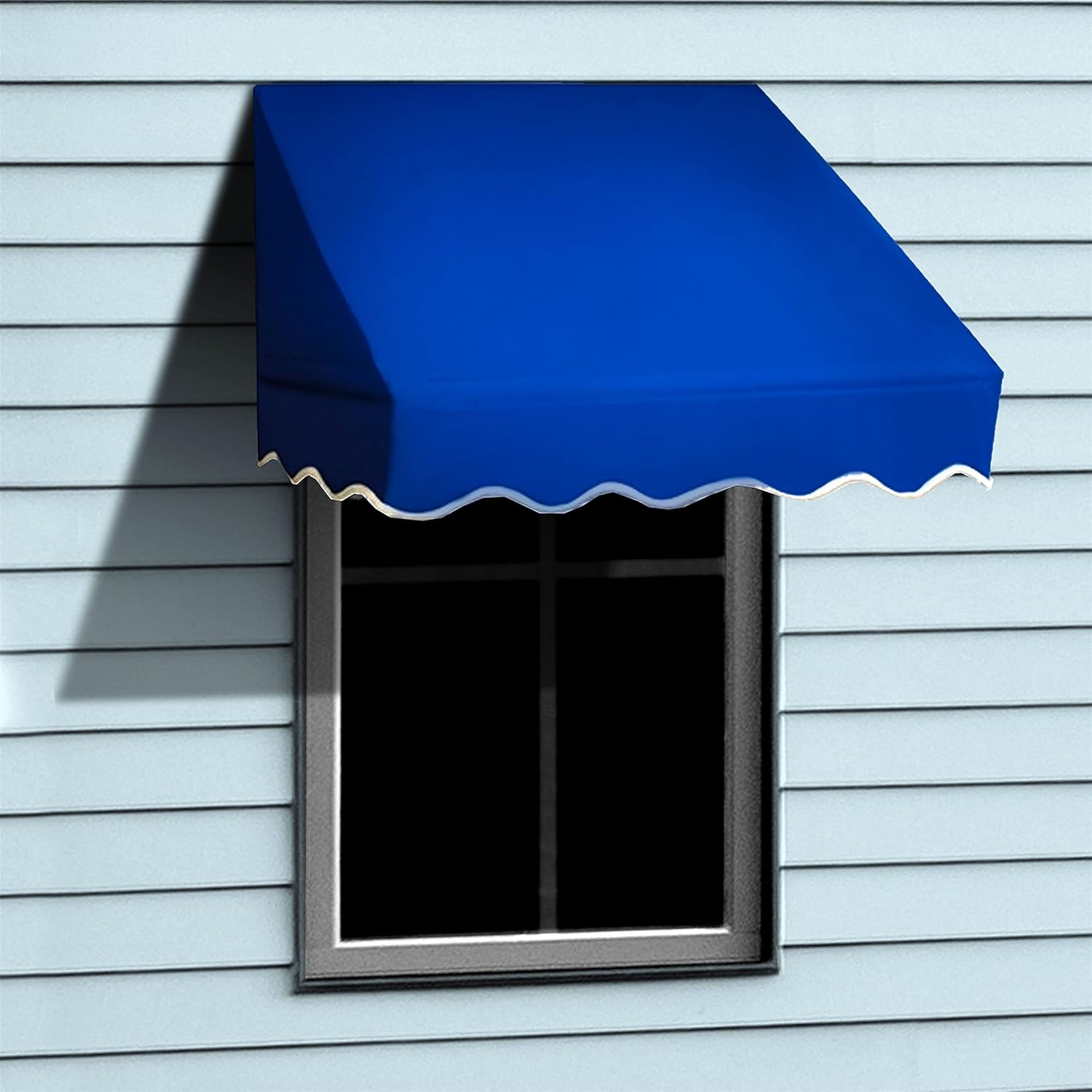 ALEKO Retractable Door Or Window Awning - 4 x 2 Feet - Dark Blue Pack of 2